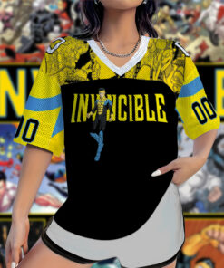 Alternative view of Limited Invincible Mark Grayson Superhero Football Jersey, Superhero Football Jersey
