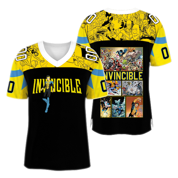 Limited Invincible Mark Grayson Superhero Football Jersey, Superhero Football Jersey