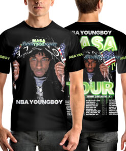 Alternative view of NBA Youngboy Masa Tour TShirt 3D
