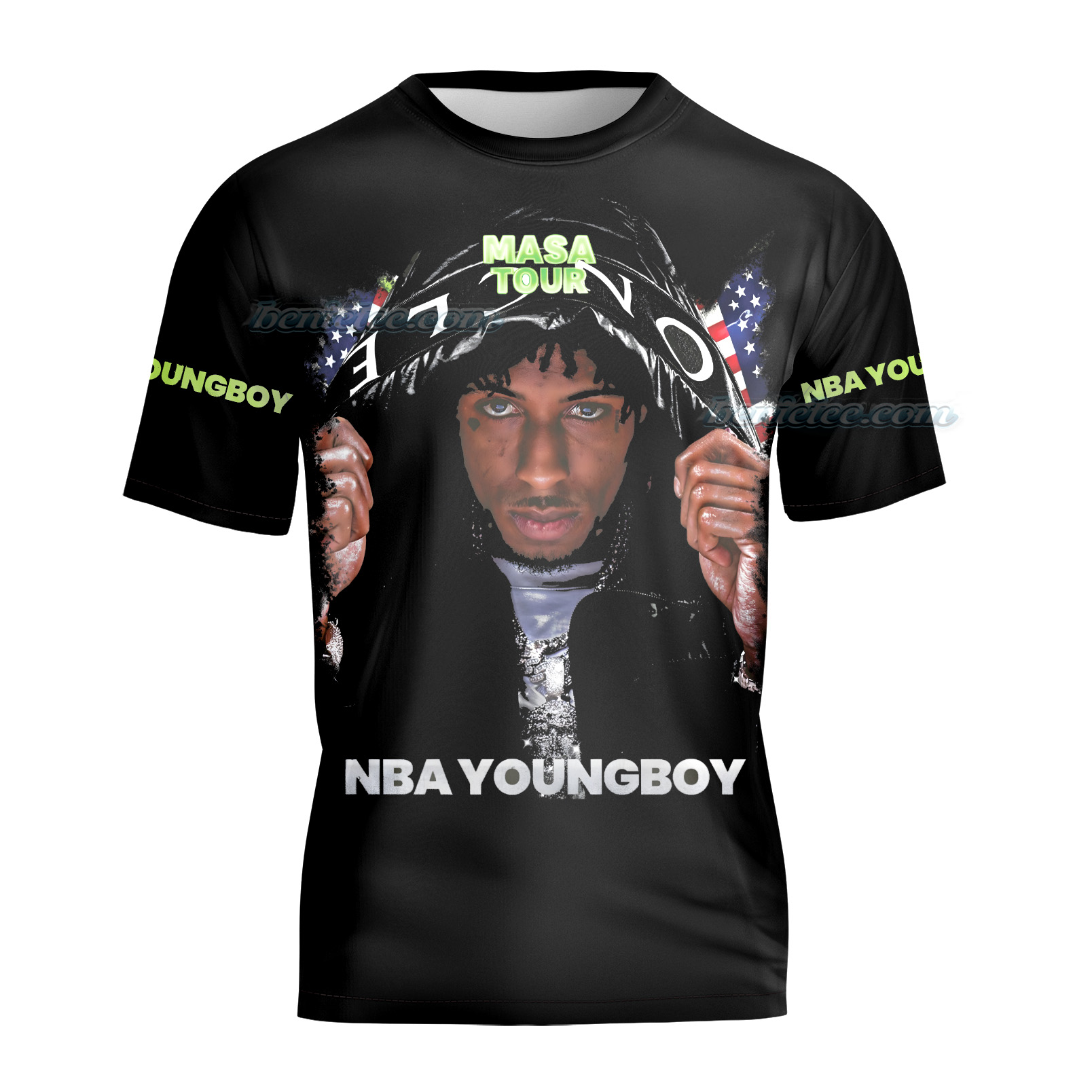 NBA Youngboy Masa Tour TShirt 3D - Image 4