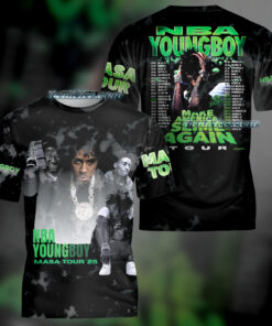 NBA Youngboy Masa Tour 2025 TShirt 3D