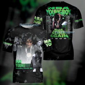 NBA Youngboy Masa Tour 2025 TShirt 3D