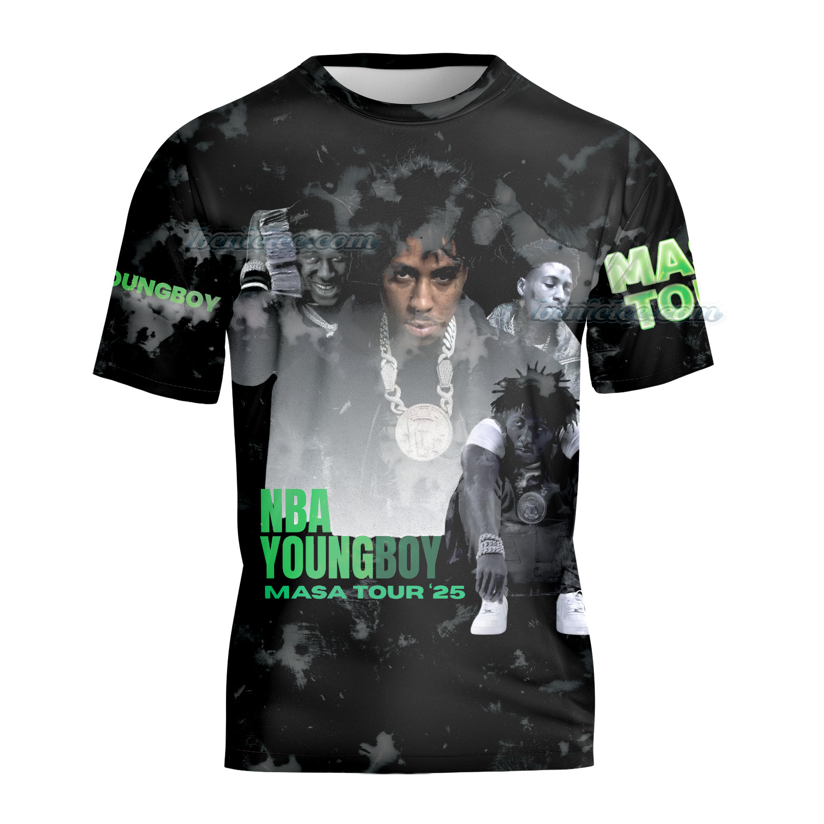 NBA Youngboy Masa Tour 2025 TShirt 3D - Image 3