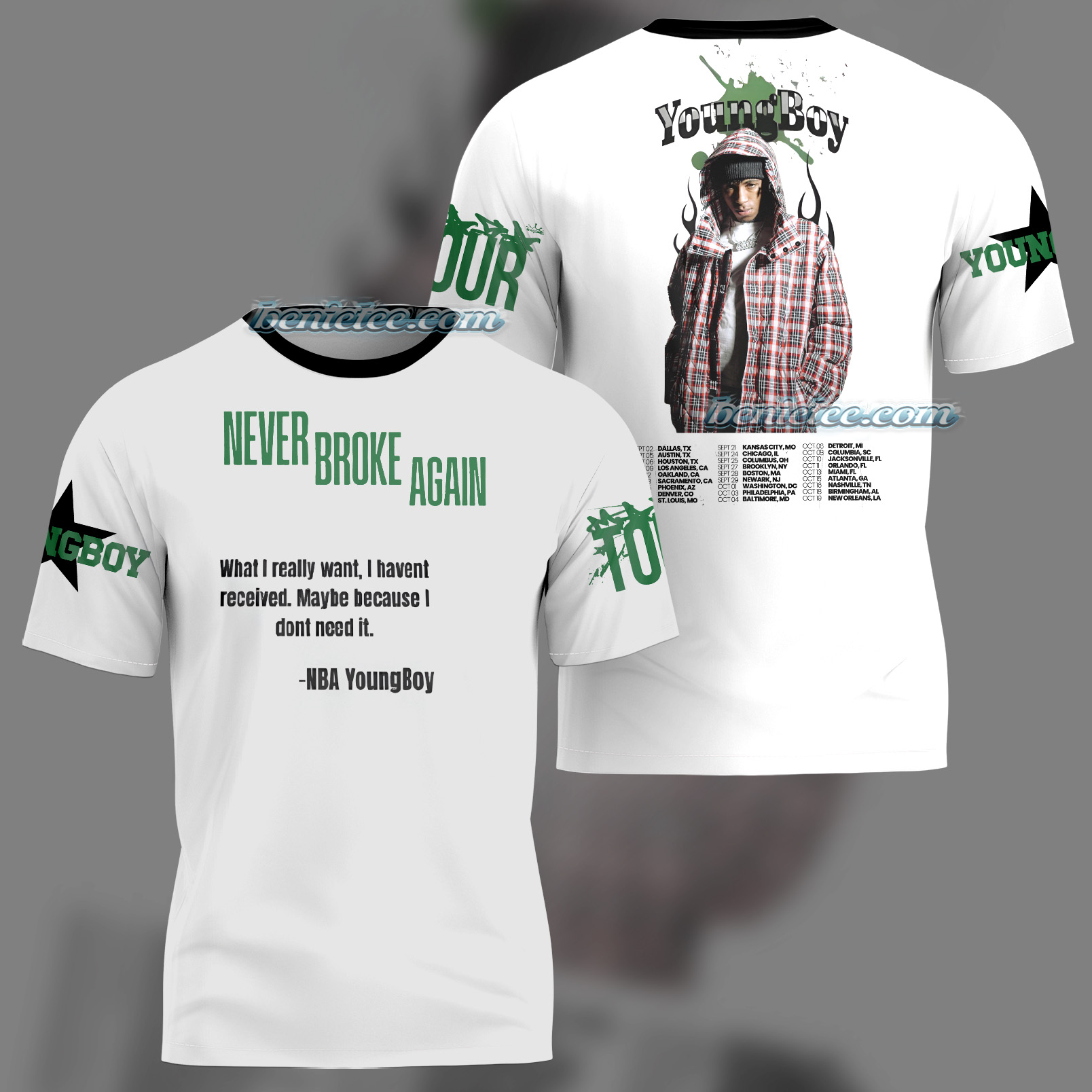 Vintage NBA Youngboy Never Broke Again 3D T-Shirt