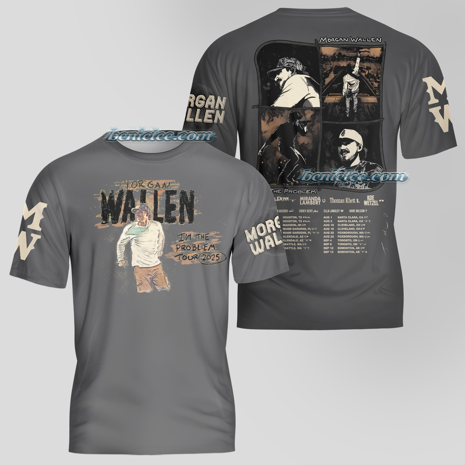 Vintage Wallen Two-sided 3D Shirt, Country Music Morgan Shirt 3D, Retro Music Tour Shirt - Image 2