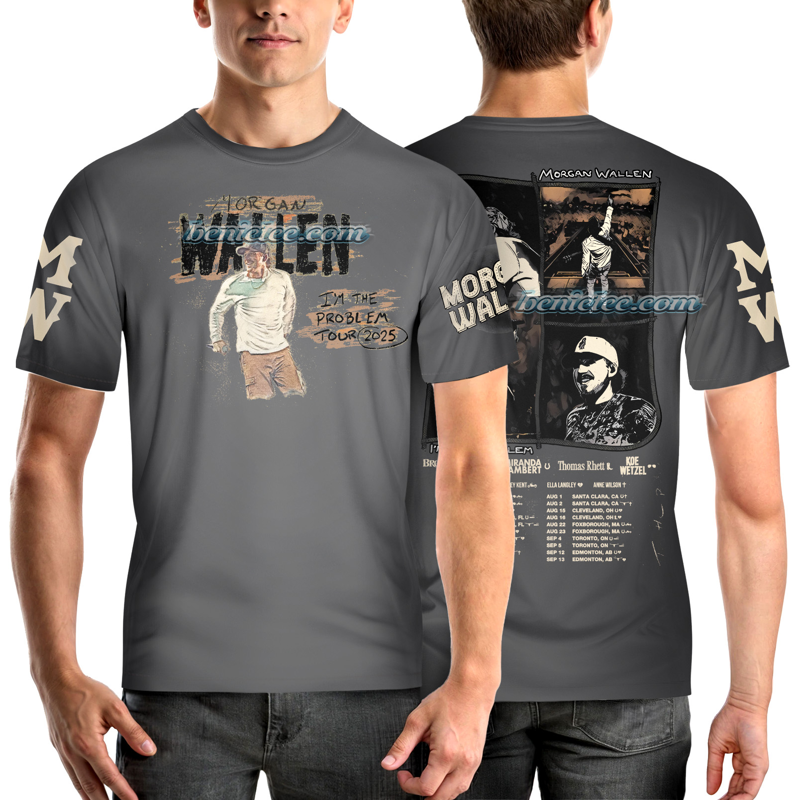 Vintage Wallen Two-sided 3D Shirt, Country Music Morgan Shirt 3D, Retro Music Tour Shirt - Image 3
