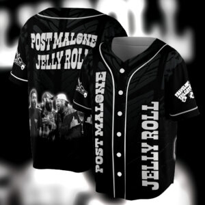 Post Malone Jelly Roll Vintage Jersey, Concert Tour Music Western 2025