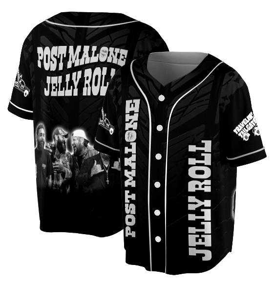Post Malone Jelly Roll Vintage Jersey, Concert Tour Music Western 2025 - Image 3