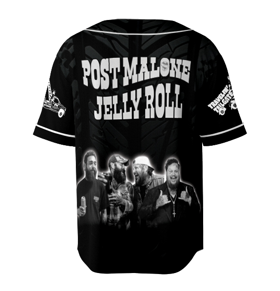 Post Malone Jelly Roll Vintage Jersey, Concert Tour Music Western 2025 - Image 4