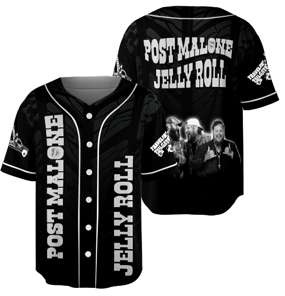 Post Malone Jelly Roll Vintage Jersey, Concert Tour Music Western 2025 - Image 5