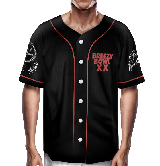 Vintage Chris Brown Breezy Bowl XX Tour 2025 Jersey - Image 5