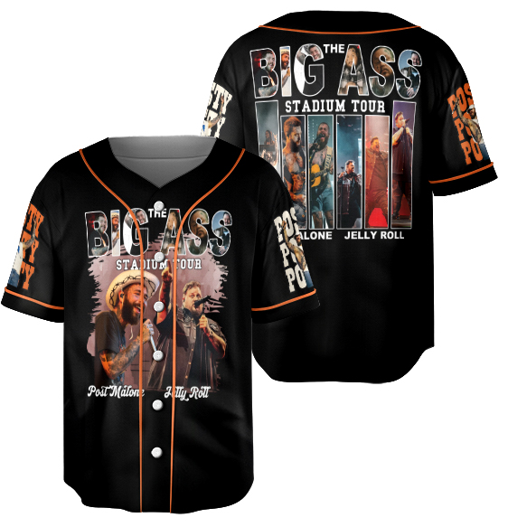 Post Malone With Jelly Roll The Big Ass Tour Jersey, Jelly Roll Shirt, Post Malone Shirt, Jelly Roll and Post Malone Tee - Image 4