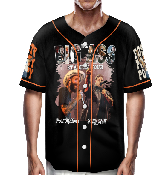 Post Malone With Jelly Roll The Big Ass Tour Jersey, Jelly Roll Shirt, Post Malone Shirt, Jelly Roll and Post Malone Tee - Image 2