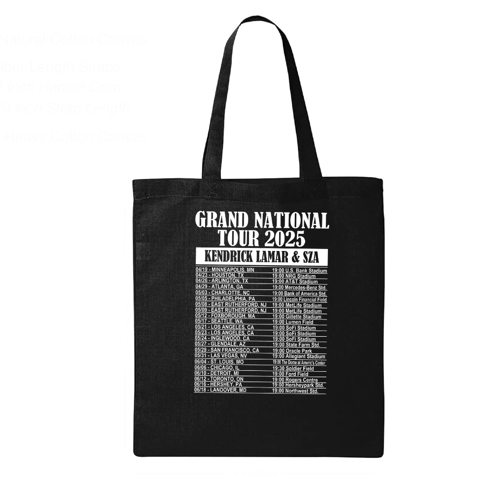 Kendrick Lamar With SZA 2 Side Tote Bag, Grand National Tour 2025 Tote Bag - Image 3