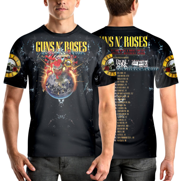 Alternative view of Vintage 2000s Guns N Roses T-Shirt 3D