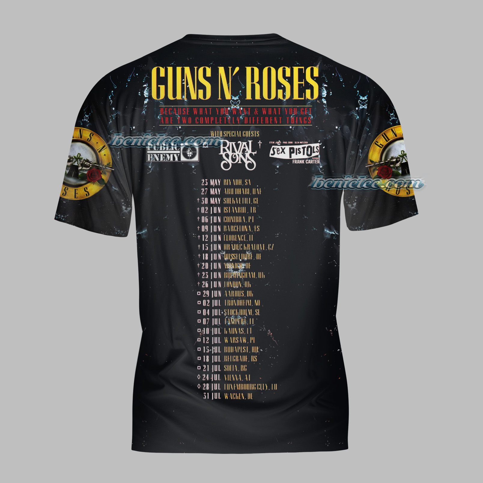 Vintage 2000s Guns N Roses T-Shirt 3D - Image 4