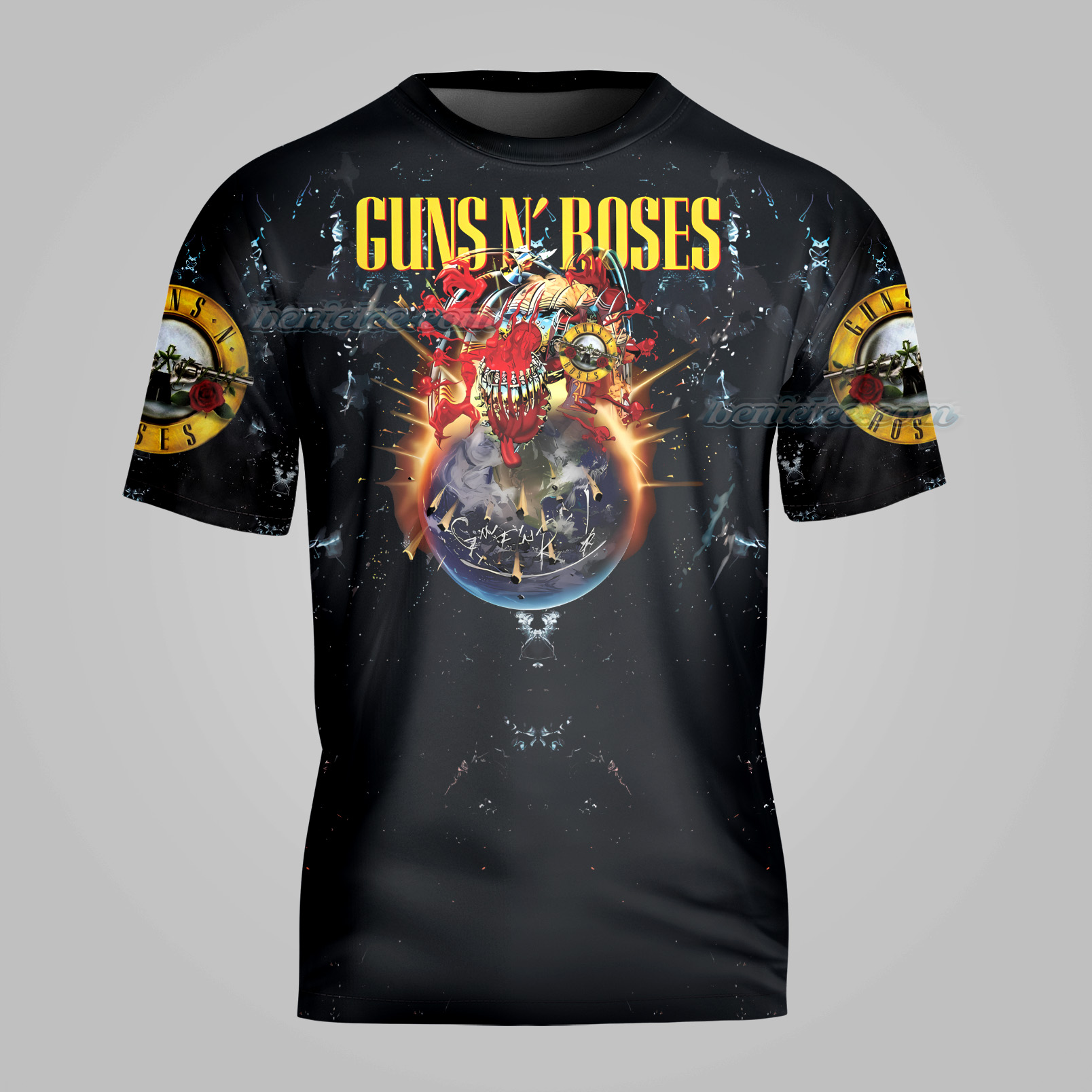 Vintage 2000s Guns N Roses T-Shirt 3D - Image 5