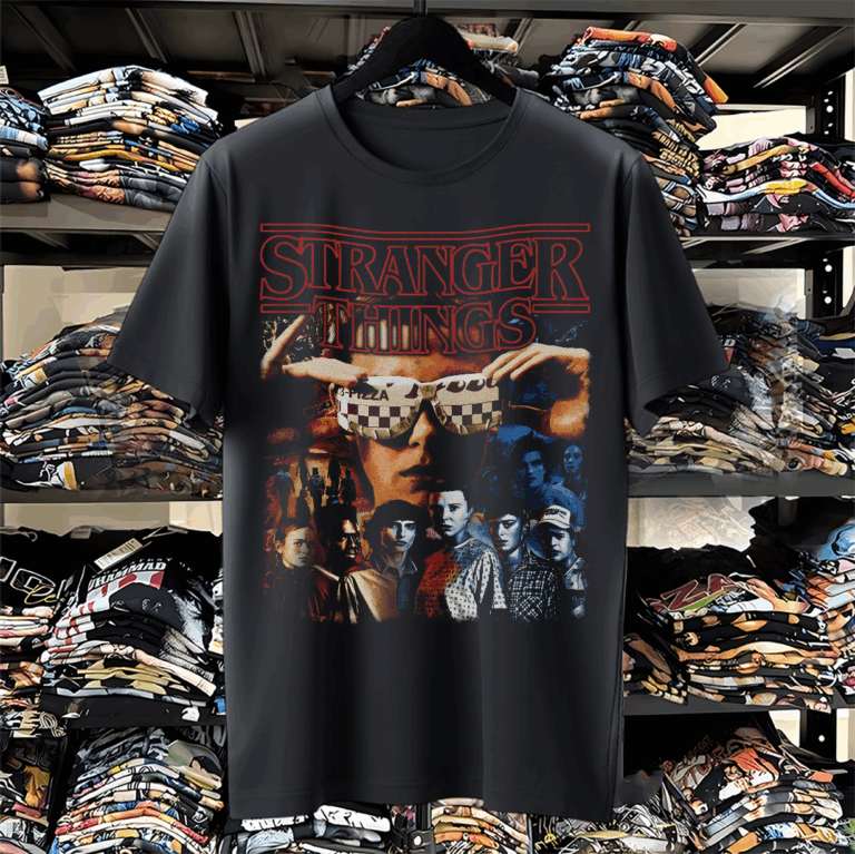 Alternative view of Vintage Stranger Things Shirt, Stranger Things Fan Shirt The upside down, Stranger Things Inspired T-Shirt