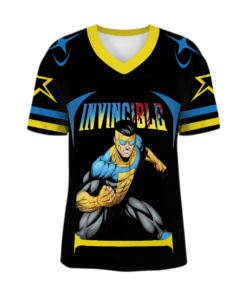 Alternative view of Invincible Who's Beast Cartoon Movie Football Jersey, Invincible Heros Football Jersey