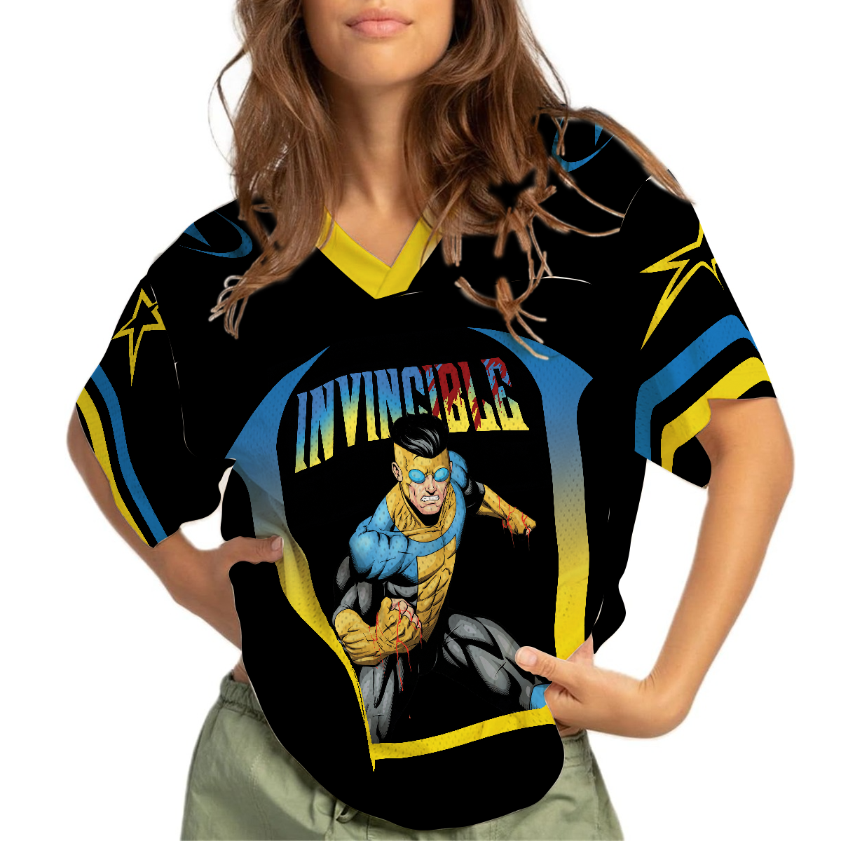 Invincible Who's Beast Cartoon Movie Football Jersey, Invincible Heros Football Jersey - Image 4