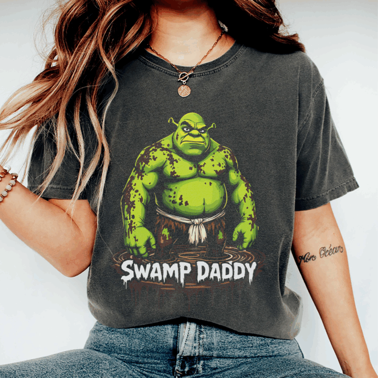 Alternative view of Shrek Shirt Swamp Daddy Muddy Version - Funny Shrek Meme Shirt