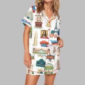 Paris Watercolour Travel Pajama Set