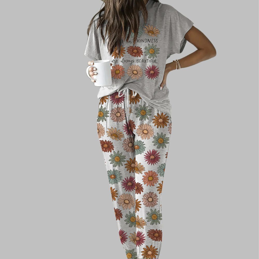 Peace And Kindness Casual Pajama Set For Women - Image 2