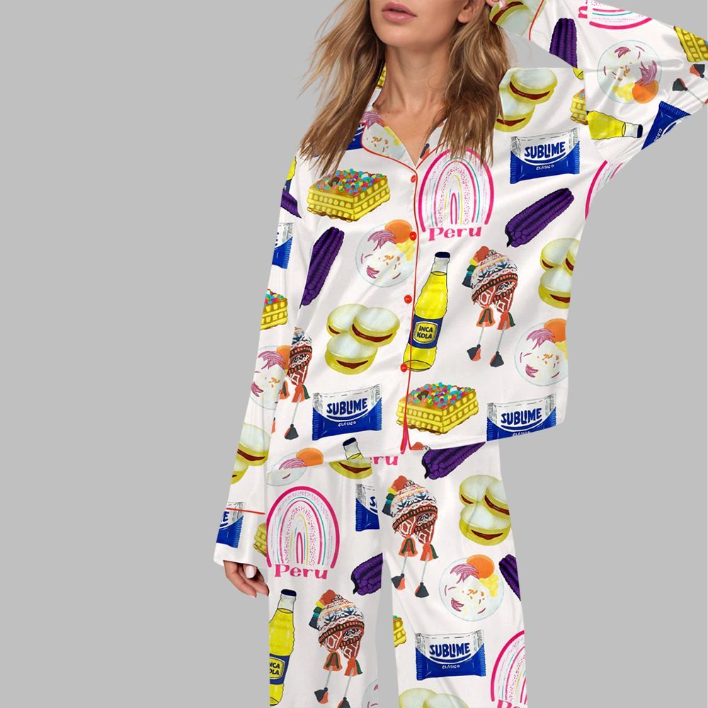 Peru Snacks Pajama Set For Women - Image 2