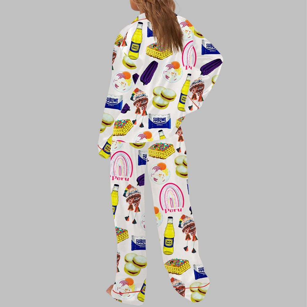 Peru Snacks Pajama Set For Women - Image 3