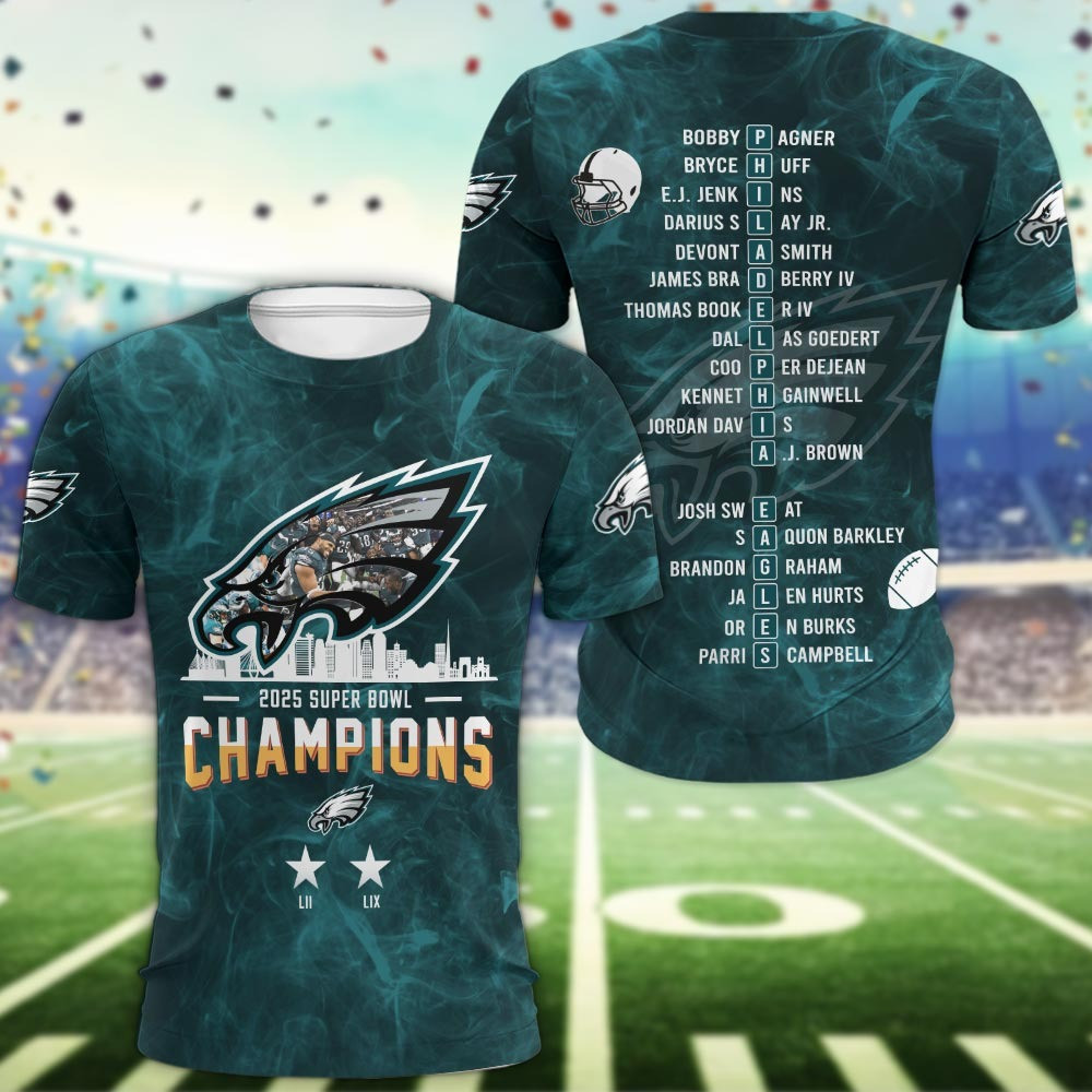 Philadelphia Eagles Super Bowl Champions Shirt 2025