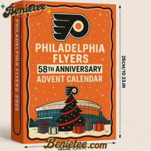 Philadelphia Flyers 58th Anniversary Advent Calendar, Christmas Countdown Advent Calendar Gift Box with 24 Acrylic Ornaments