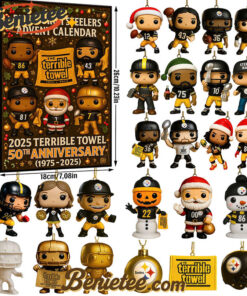 Alternative view of Pittsburgh Steelers 50th Anniversary Advent Calendar, Christmas Gift, Christmas Idea, Christmas Countdown Advent Calendar Gift Box with 24 Acrylic Ornaments