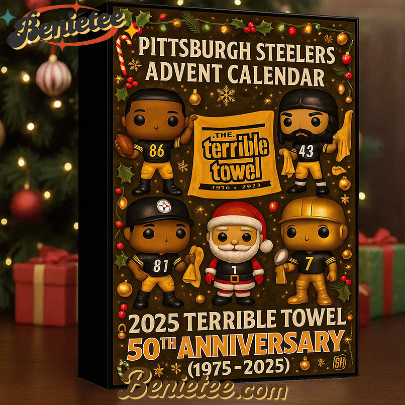 Pittsburgh Steelers 50th Anniversary Advent Calendar, Christmas Gift, Christmas Idea, Christmas Countdown Advent Calendar Gift Box with 24 Acrylic Ornaments - Image 3