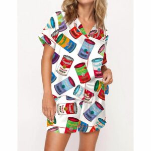 Pop Art Tomato Soup Pajama Set For Women