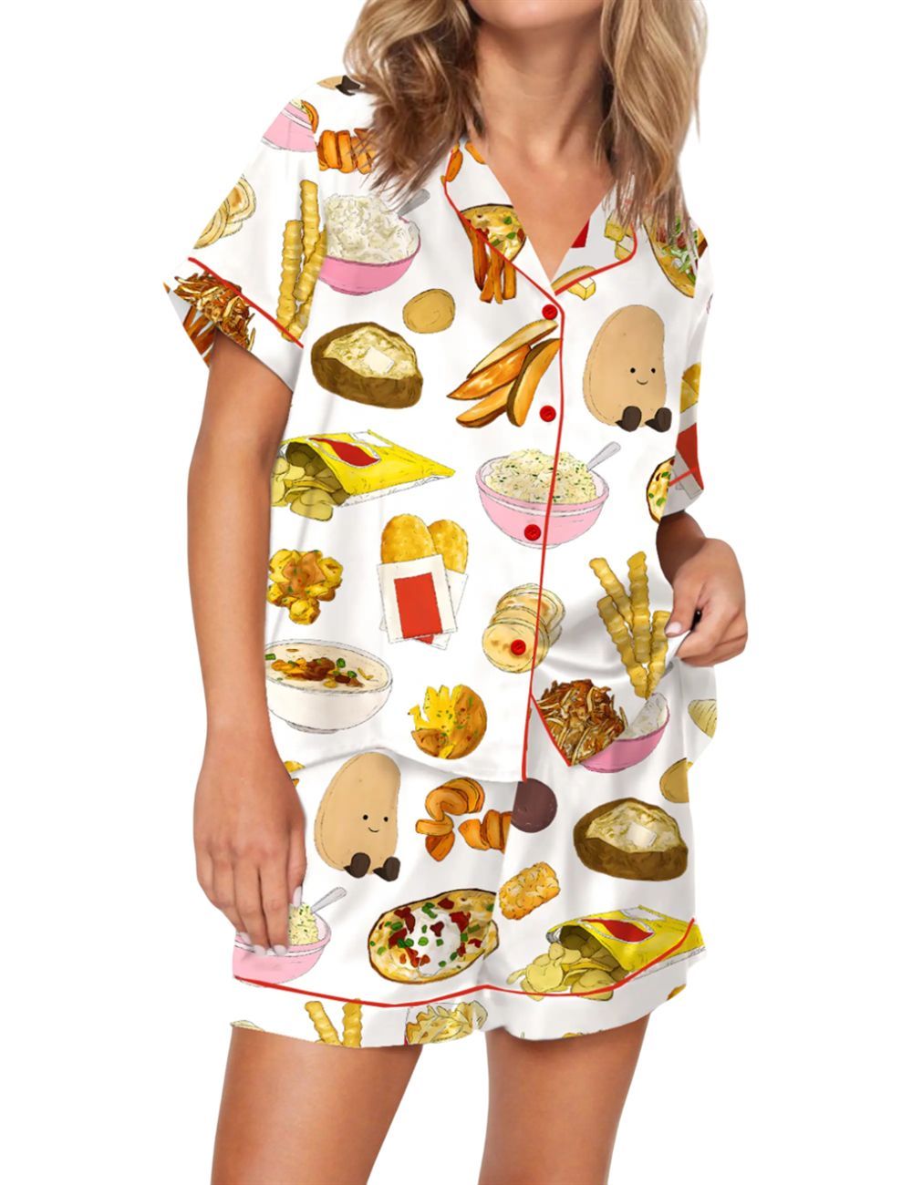 Potato Girl Pajama Set For Women