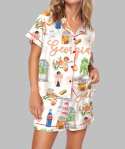 Preppy Georgia Peach Pajama Set