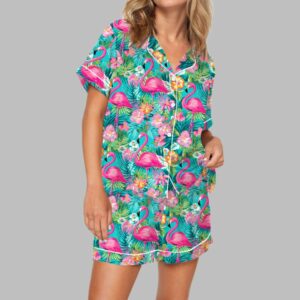 Preppy Tropical Flamingo Pajama Set