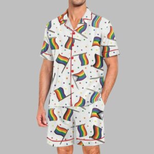 Pride Flags Pride Month Love Is Love Print Pajama Set