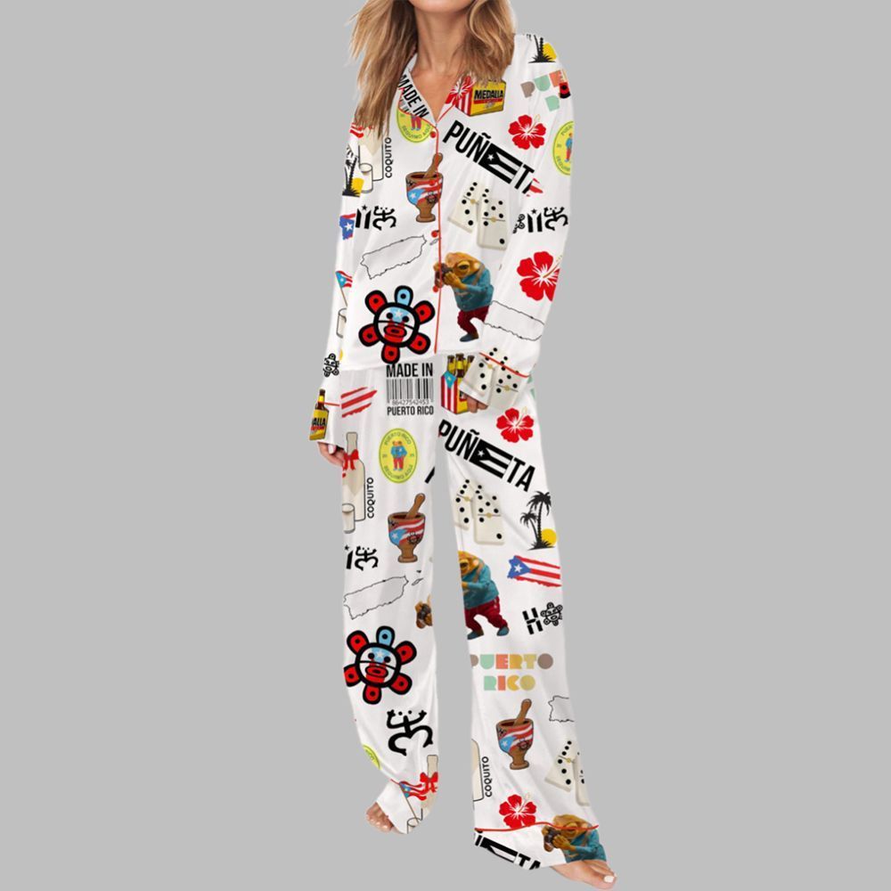Puerto Rico Pajama Set For Women - Image 3