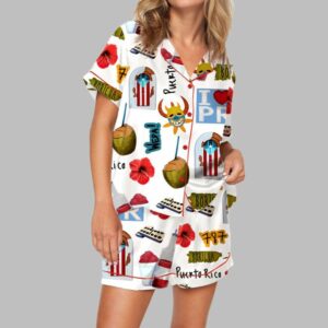 Puerto Rico Travel Pajama Set For Women