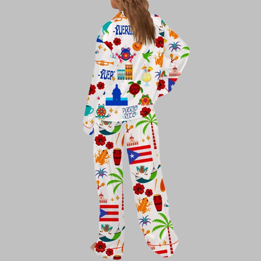 Puerto Rico Vacation Pajama Set For Women - Image 3