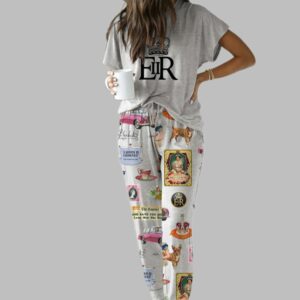 Queen Elizabeth II Vintage Casual Pajama Set For Women