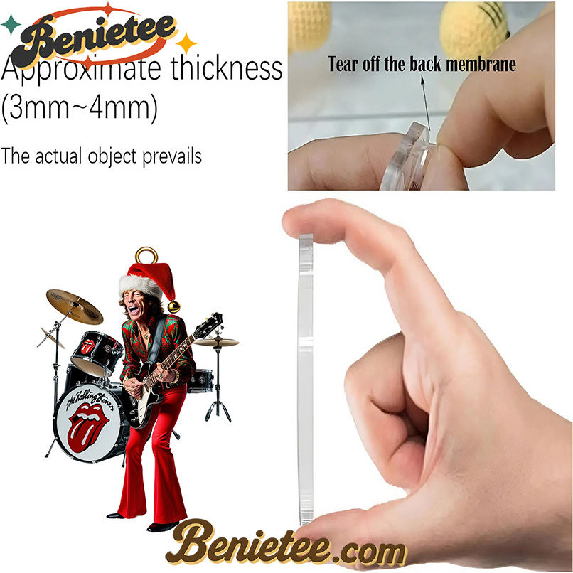 the Rolling Stones Premium Advent Calendar 2025 CHRISTMAS GIFT, CHRISTMAS IDEA, Christmas Countdown Advent Calendar Gift Box with 24 Acrylic Ornaments - Image 3