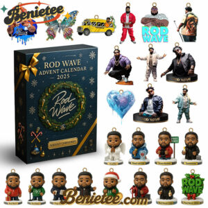 Rod Wave Advent Calendar 2025 CHRISTMAS GIFT, CHRISTMAS IDEA, Christmas Countdown Advent Calendar Gift Box with 24 Acrylic Ornaments