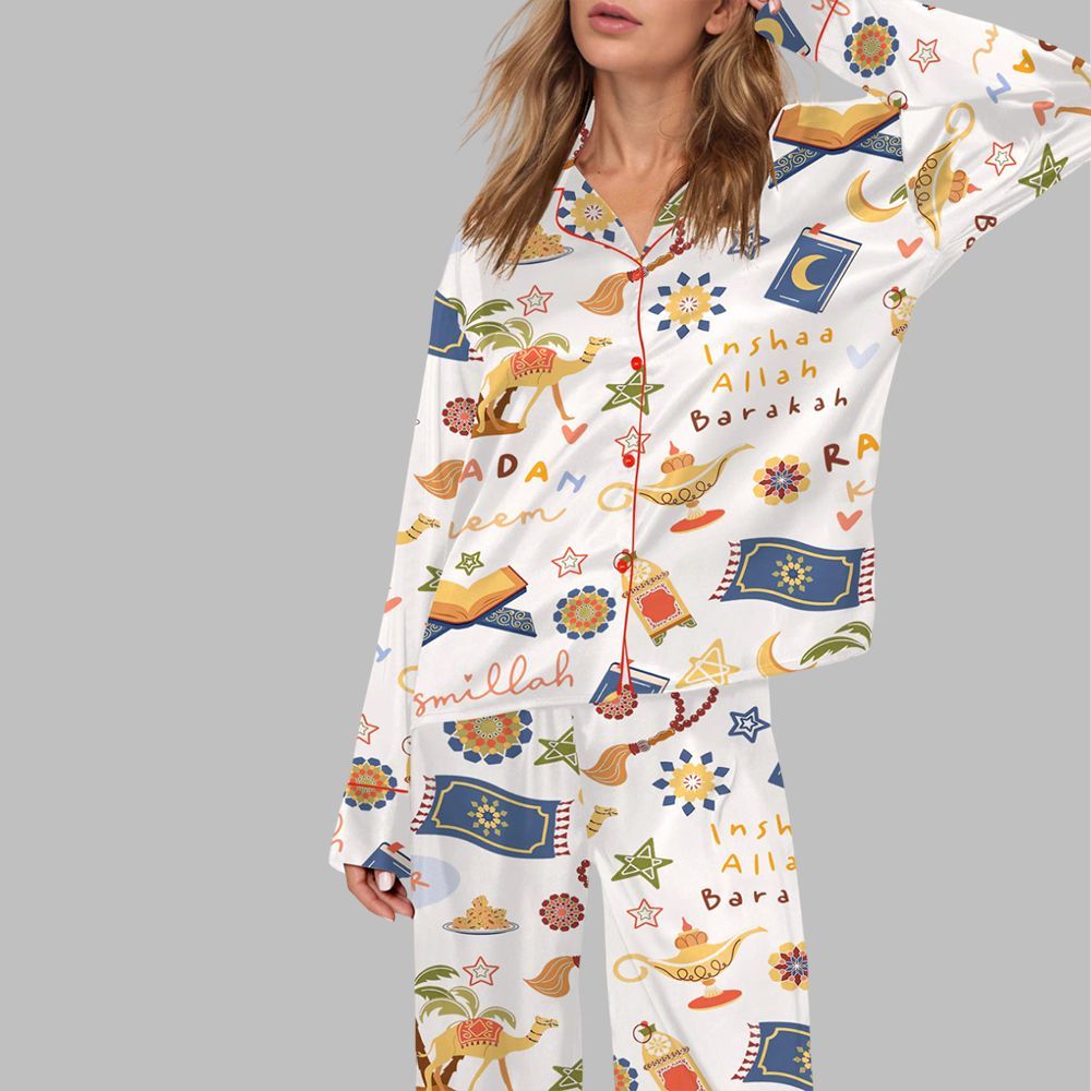 Ramadan Kareem Eid Mubarak Pajama Set For Women - Image 2