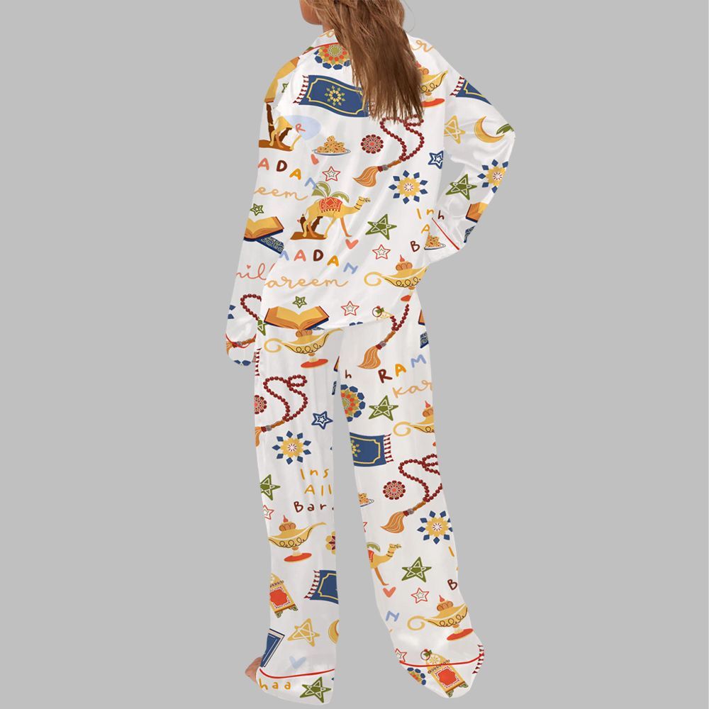 Ramadan Kareem Eid Mubarak Pajama Set For Women - Image 3