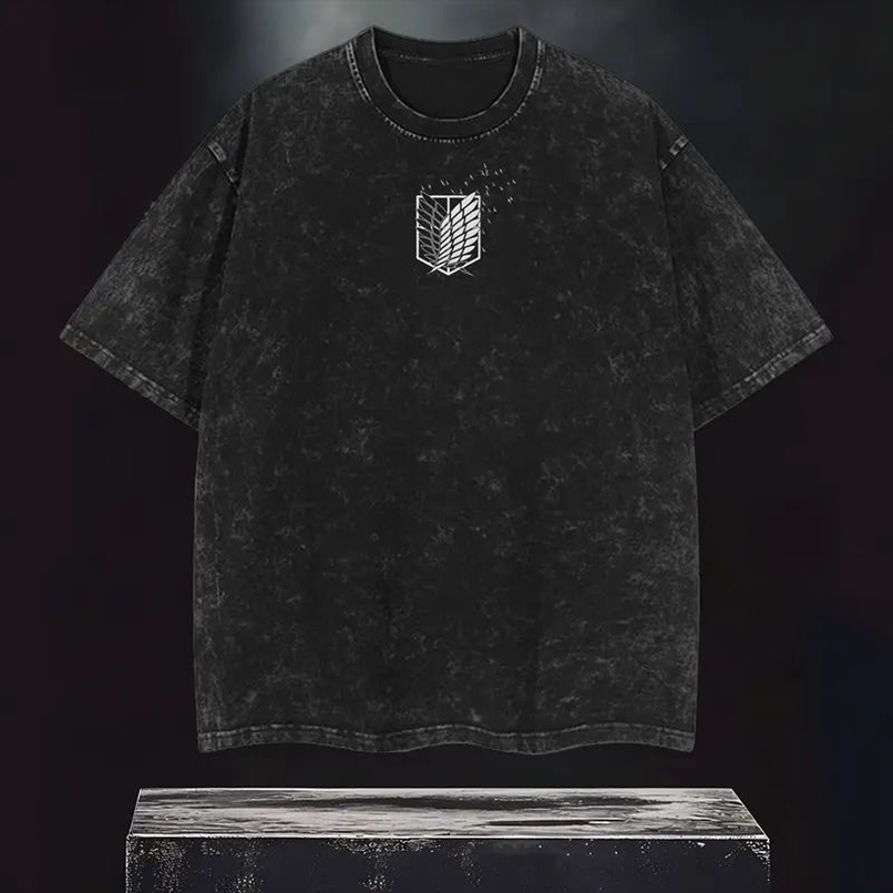 Retro Vintage Limited Eren Yeager Ver.4 Washed Tee, Attack On Titan Shirt, Heavyweight Cotton Tee, Attack on Titan Merch, Anime Lover Gift, Anime Streetwear, Manga Fans Clothing, Crewneck Style, Anime Gift - Image 3