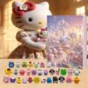 Anime Hello Kitty Halloween Advent Calendar Box Figure Christmas Kawaii Melody Kuromi Figure Action Model Holiday Kid Toy Gifts