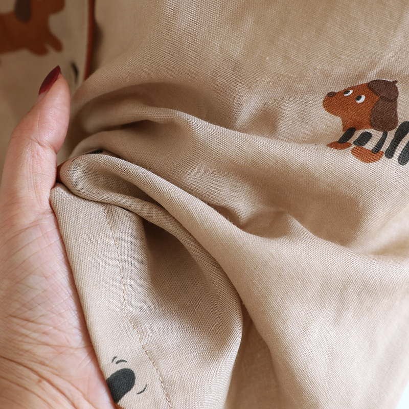 2025 New Summer Couple's Pajama Set 100% Cotton Gauze Cute Men's and Women's Short Sleeve Shorts Two Piece Set Home Clothes - Image 3