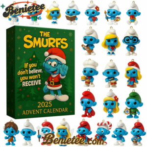 the Smurfs Premium Advent Calendar 2025 CHRISTMAS GIFT, CHRISTMAS IDEA, Christmas Countdown Advent Calendar Gift Box with 24 Acrylic Ornaments